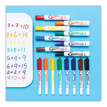 Avery® Marks A Lot Desk-pen-style Dry Erase Marker Value Pack, Assorted Broad Bullet-chisel Tips, Assorted Colors, 24-pack (29870) freeshipping - TVN Wholesale
